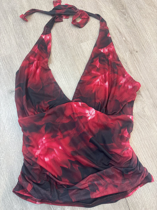 Red halter top