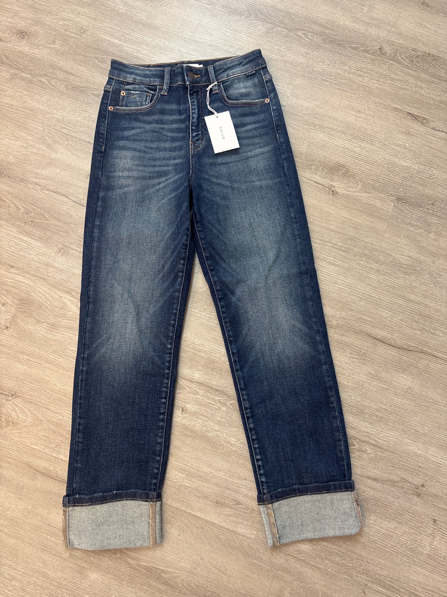 Straight high rise jeans