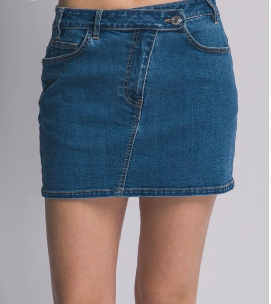 Denim mini skirt
